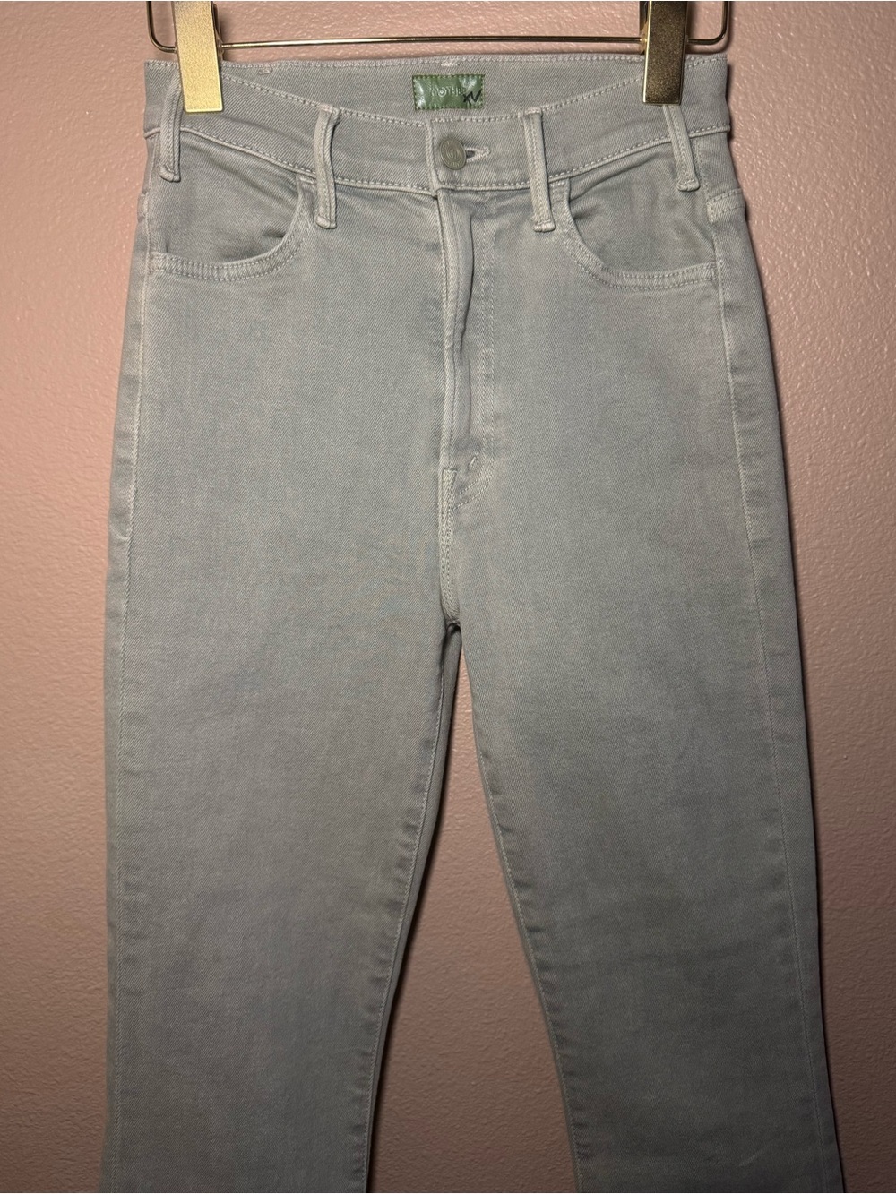 Mother Denim The Hustler Ankle Fray Jean in Iceberg Green Women’s size 25 - Picture 7 of 16